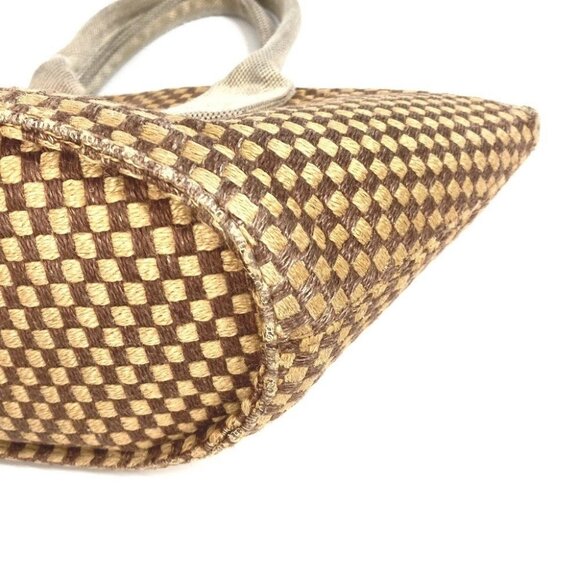 HERMES Panier Bus PM Bag Tote Bag Beach bag Hand Bag linen Beige/Brown - Picture 6 of 14